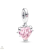 Pandora Rózsaszín családfa és szív charm - 792654C01