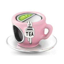  Pandora stílusú ezüst charm - Tea time medál