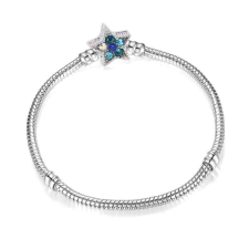 Pandora stílusú karlánc - csillagvirág- 19 cm karkötő
