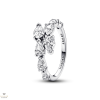 Pandora szikrázó átlapolt köves gyűrű 52-es méret - 193004C01-52