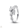 Pandora szikrázó átlapolt köves gyűrű 58-as méret - 193004C01-58