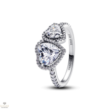 Pandora Szikrázó glória szívek gyűrű 50-es méret - 193659C01-50 gyűrű