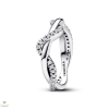 Pandora szikrázó összefonódó hullám gyűrű 50-es méret - 193098C01-50