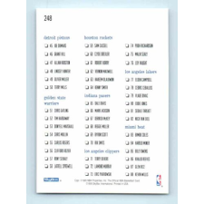 Panini 1995-96 Skybox NBA Hoops Series 1 Checklist #248 . gyűjthető kártya