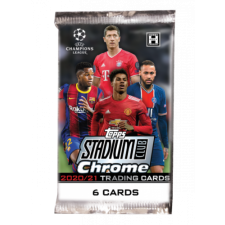 Panini 2020-21 Topps UEFA Stadium Club Chrome Soccer Hobby csomag gyűjthető kártya