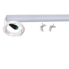 Pannon Led 200cm-es 24 Wattos, 12 Voltos melegfehér LED szalag, opál, alumínium negyed íves sarok profilban, tápegység nélkül, 2 méteres vezetékkel (120db 2835 SMD LED)