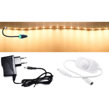 Pannon Led 2m hosszú 27Wattos, lengő fehér tekerődimmeres (fényerőszabályzós), adapteres melegfehér LED szalag (120db 2835 SMD LED) világítás