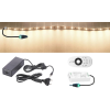 Pannon Led 5m hosszú 48Wattos, RF 4 zónás FUT007 távirányítós, vezérlős, adapteres középfehér LED szalag szett (300db P2835 SMD LED)