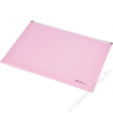 PANTA PLAST Irattartó tasak, A4, PP, cipzáras, talpas, PANTA PLAST, pasztell rózsaszín (INP4103813) irattartó