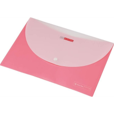 PANTA PLAST Irattartó tasak, A4, PP, patentos, két zsebes, 200 mikron, PANTA PLAST, pasztell rózsaszín irattartó