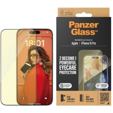 PanzerGlass Apple iPhone 15 Pro üvegfólia - AntiBlue, tükröződésmentes + felhelyező keret mobiltelefon kellék