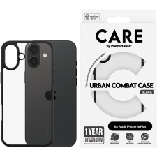 PanzerGlass CARE Apple iPhone 16 Plus Urban Combat fekete nem sárguló tok (1363) tok és táska