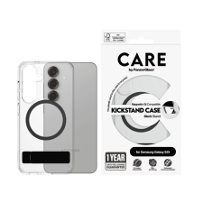 PanzerGlass CARE Kickstand Samsung Galaxy S25 átlátszó/fekete Kickstand & QI tok tok és táska