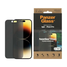 PanzerGlass Classic Fit Antibacterial betekintésvédett edzett üveg iPhone 14 Pro mobiltelefon kellék