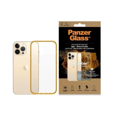 PanzerGlass ClearCase Military Grade Antibacterial tok iPhone 13 Pro Max - átlátszó-sárga tok és táska