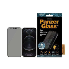 PanzerGlass E2E Super+ iPhone 12/12 Pro tokbarát antibakteriális mikrofraktúrás Privacy fekete ki... mobiltelefon kellék