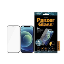 PanzerGlass E2E Super+ Microfracture edzett üveg fekete szegéllyel iPhone 12 mini mobiltelefon kellék