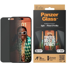 PanzerGlass Privacy Apple iPhone 15 Pro Max üvegfólia + felhelyező keret mobiltelefon kellék