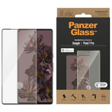 PanzerGlass Ultra-Wide Fit Pixel 7 Pro antibakteriális fekete kijelzővédő fólia mobiltelefon kellék