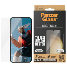 PanzerGlass Ultra-Wide Fit üvegfólia felhelyezést segítő applikátorral Samsung Galaxy S24 mobiltelefon kellék