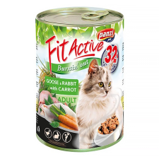 Panzi állateledel konzerv panzi fitactive felnőtt macskának liba- és nyúlhússal, répával 415 g macskaeledel