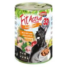 Panzi | FitActive | Felnőtt kutyáknak | Konzerv | Hús mix, alma és körte - 415 g kutyaeledel