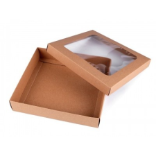  Papir doboz ablakkal - Natur karácsonyi dekoráció