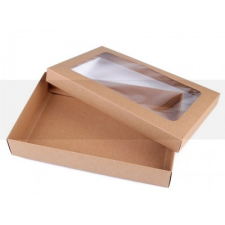  Papír doboz natural átlátszó - 4 db/csomag ajándéktárgy