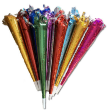 Papír trombita 15 cm,20 cm,50 cm, party kellék