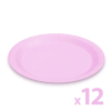 [] Papírtányér szett - rózsaszín - 23 cm - 12 db / csomag