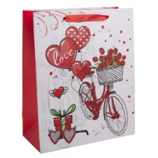  Papírtasak bicikli +rózsa +szív 18*23 party kellék