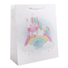  Papírtasak szivárvány póni 26*32 cm ajándéktasak