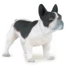  Papo fekete-fehér francia bulldog 54006 játékfigura