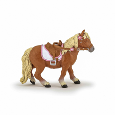 PAPO FIGURA SHETLANDI PÓNI NYEREGGEL játékfigura