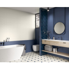 Paradyz Nightwish Navy Blue Ściana Struktura Rekt. 25X75 dekor falicsempe csempe