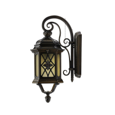 Parasztház kültéri világítótestet, szüreti stílus, vízálló besorolás IP55, fekete kültéri világítás