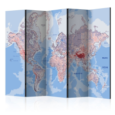  Paraván térkép - Room divider – World map Világtérkép 225x172 térkép
