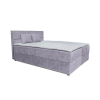 Parkbútor ARAMIS középszürke kárpitozott boxspring ágy 160*200