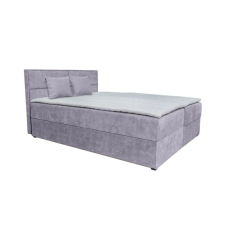 Parkbútor ARAMIS középszürke kárpitozott boxspring ágy 160*200 ágy és ágykellék