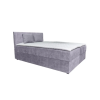 Parkbútor ATOS középszürke kárpitozott boxspring ágy 180*200