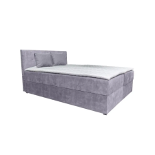 Parkbútor ATOS középszürke kárpitozott boxspring ágy 180*200 ágy és ágykellék