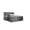 Parkbútor ST6 kárpitozott sötétszürke boxspring ágy 160*200