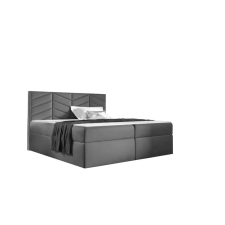 Parkbútor ST6 kárpitozott sötétszürke boxspring ágy 180*200 ágy és ágykellék