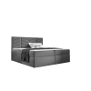 Parkbútor ST6 kárpitozott sötétszürke boxspring ágy 200*200