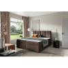 Parkbútor TYP 57 sötétbarna kárpitozott boxspring ágy 180*200