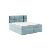 Parkbútor TYP 57 világoskék kárpitozott boxspring ágy 160*200