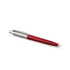Parker Golyóstoll, 0,7 mm, ezüst színű klip, piros tolltest, PARKER \"Royal Jotter Originals\", kék toll
