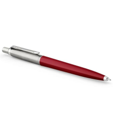 Parker Golyóstoll, 0,7 mm, ezüst színű klip, piros tolltest, PARKER Royal Jotter Originals, kék (ICPJRBPP) toll