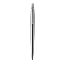 Parker Golyóstoll, 0,7 mm, nyomógombos, ezüst színű klip, rozsdam. acél tolltest, PARKER &quot;Royal Jotter&quot;, kék toll