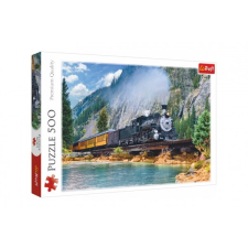 Párosító Puzzle 500 Darabos Gőzmozdony Hegyi Tájjal puzzle, kirakós